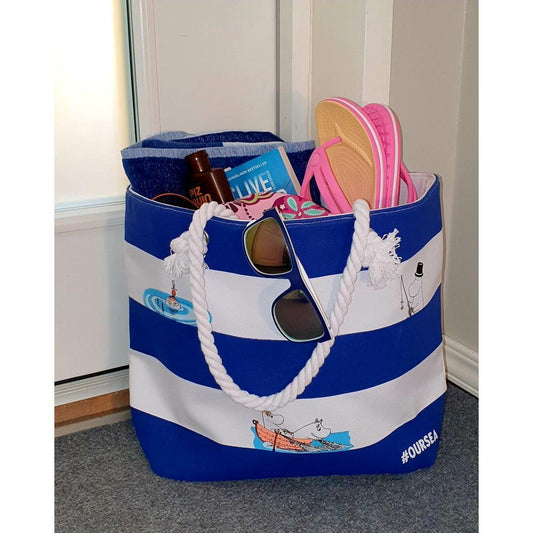 Muumi raidallinen olkalaukku