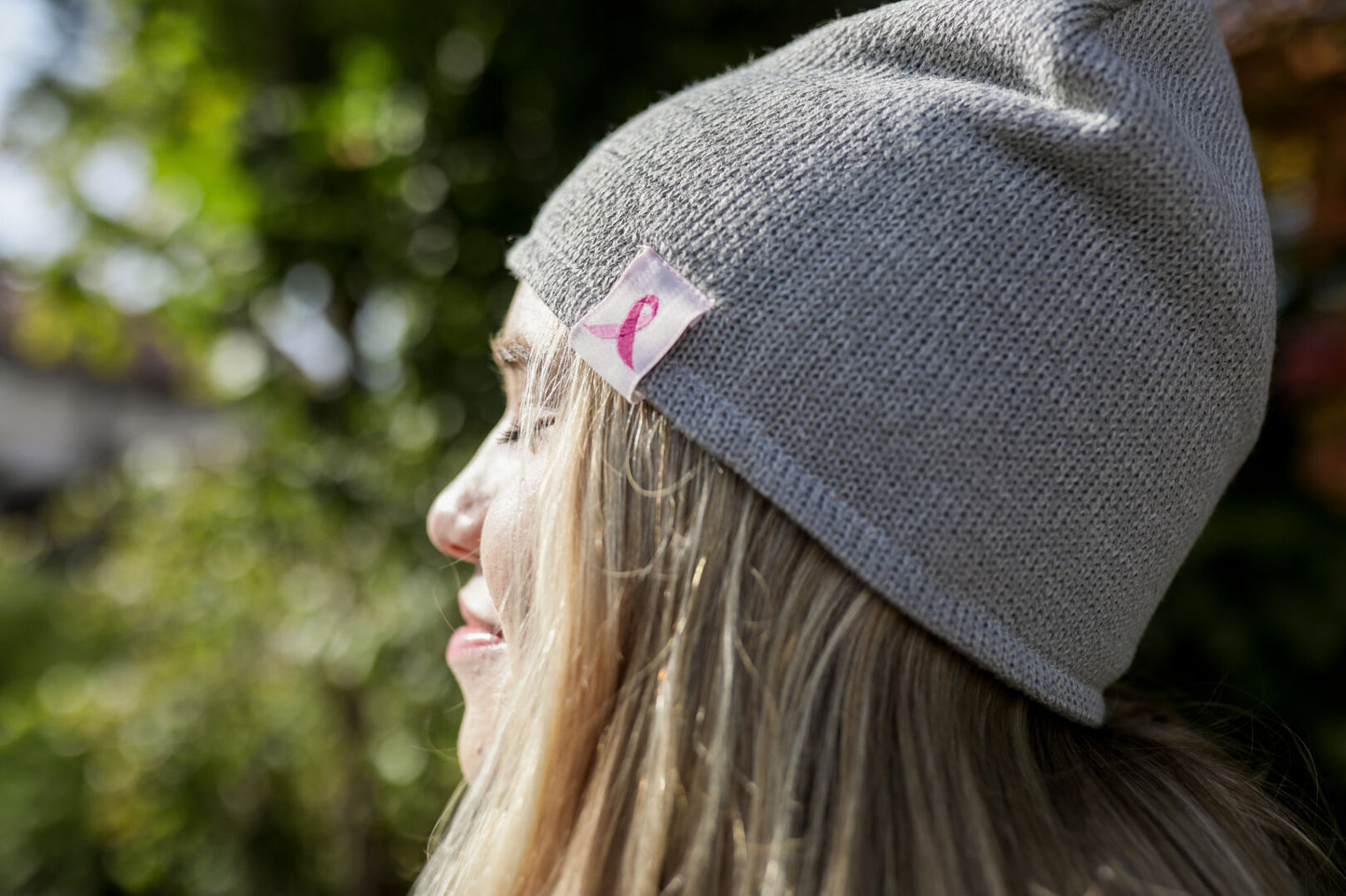 Roosa-nauha heijastava pipo (harmaa)