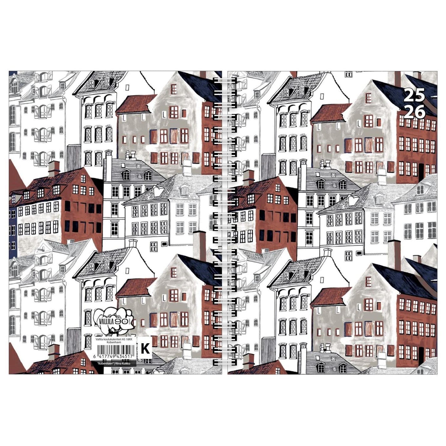 Koulukalenteri Vallila 25-26 A5 18kk Kobehavn