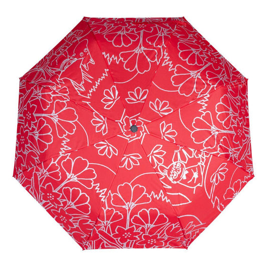 Sateenvarjo Luminary-Moomin kasaanmenevä heijastava punainen