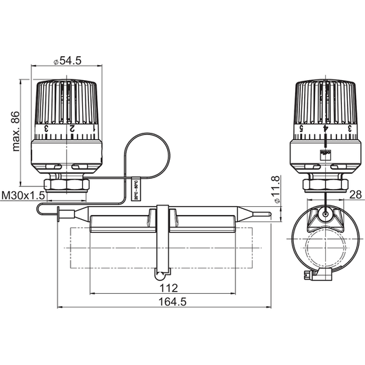 PATTERITERMOSTAATTI ORAS 443001 STABILA PRO 1m LATTIA