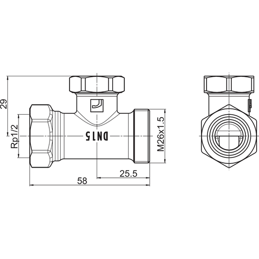 PALUUVENTTIILI SUORA ORAS 443515 STABILA PRO 1/2