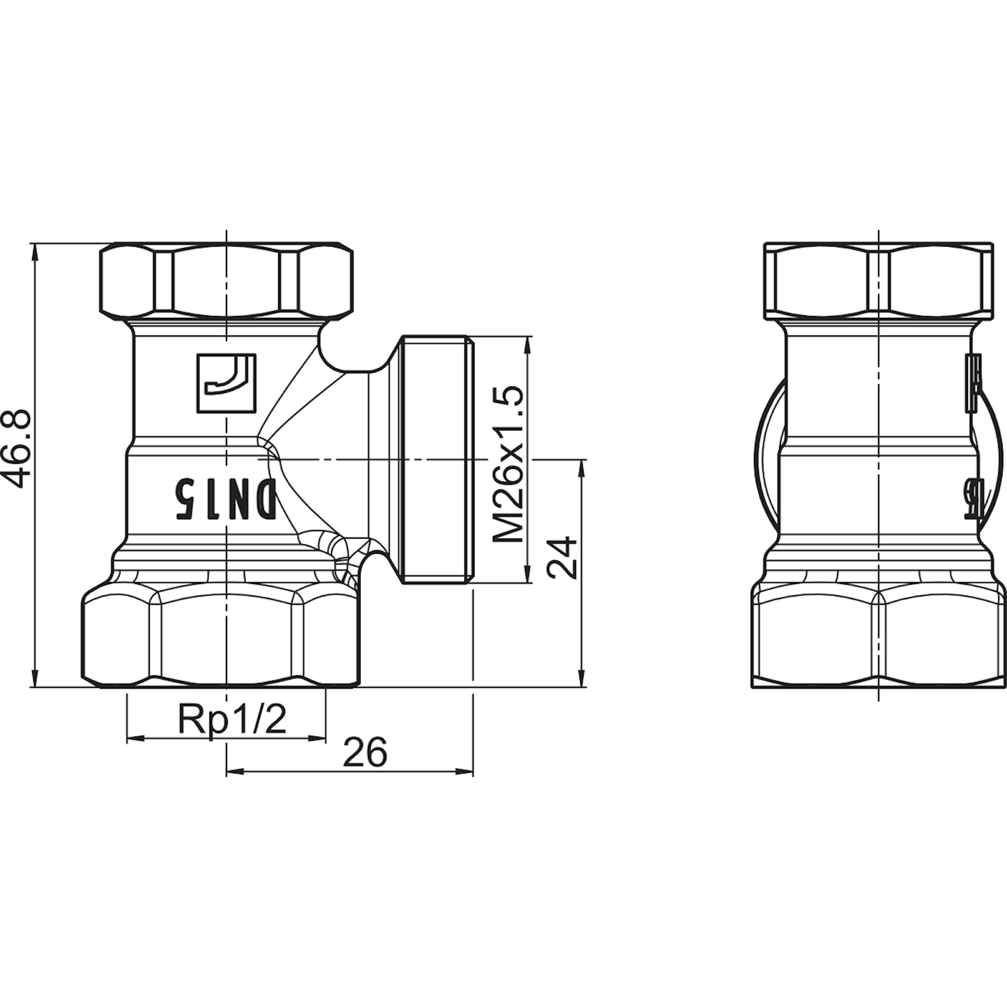 PALUUVENTTIILI KULMA ORAS 443615 STABILA PRO 1/2