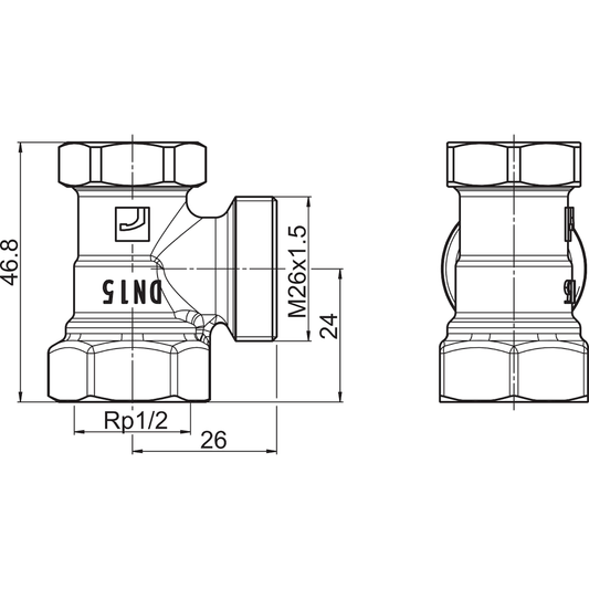 PALUUVENTTIILI KULMA ORAS 443615 STABILA PRO 1/2