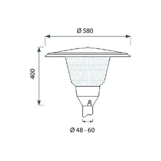 PYLVÄSVALAISIN PUISTOPRISMA IP54 E27 PCC GR