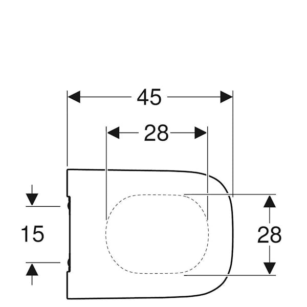 WC-ISTUINKANSI GEBERIT SMYLE SQUARE SANDWICH DESIGN
