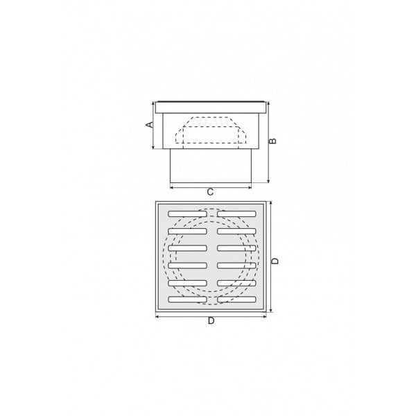 Lattiakaivo 150 × 150mm (Ø 110mm)
