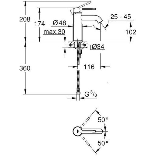 PESUALLASHANA GROHE 24232DL1 ESSENCE