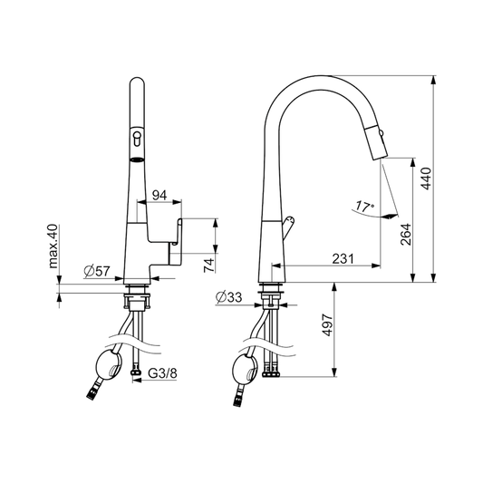 KEITTIÖHANA ORAS 3032F-33 INSPERA MUSTA