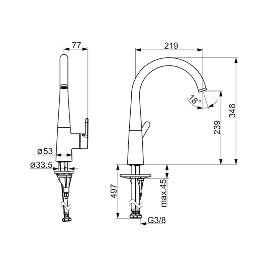 KEITTIÖHANA ORAS 3030F-81 INSPERA HARJ PRONSSI