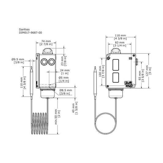 TERMOSTAATTI DANFOSS RT14 17-509966 -5...+30 2m
