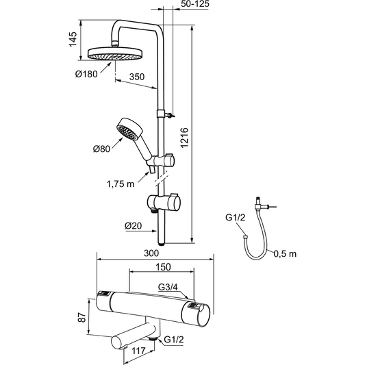 SUIHKUJÄRJESTELMÄ MORA 731305.0011 MMIX AMMEHANA