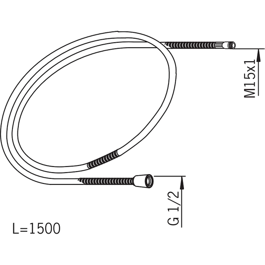 HANAVARAOSA ORAS 600533V SUIHKULETKU 1,5m