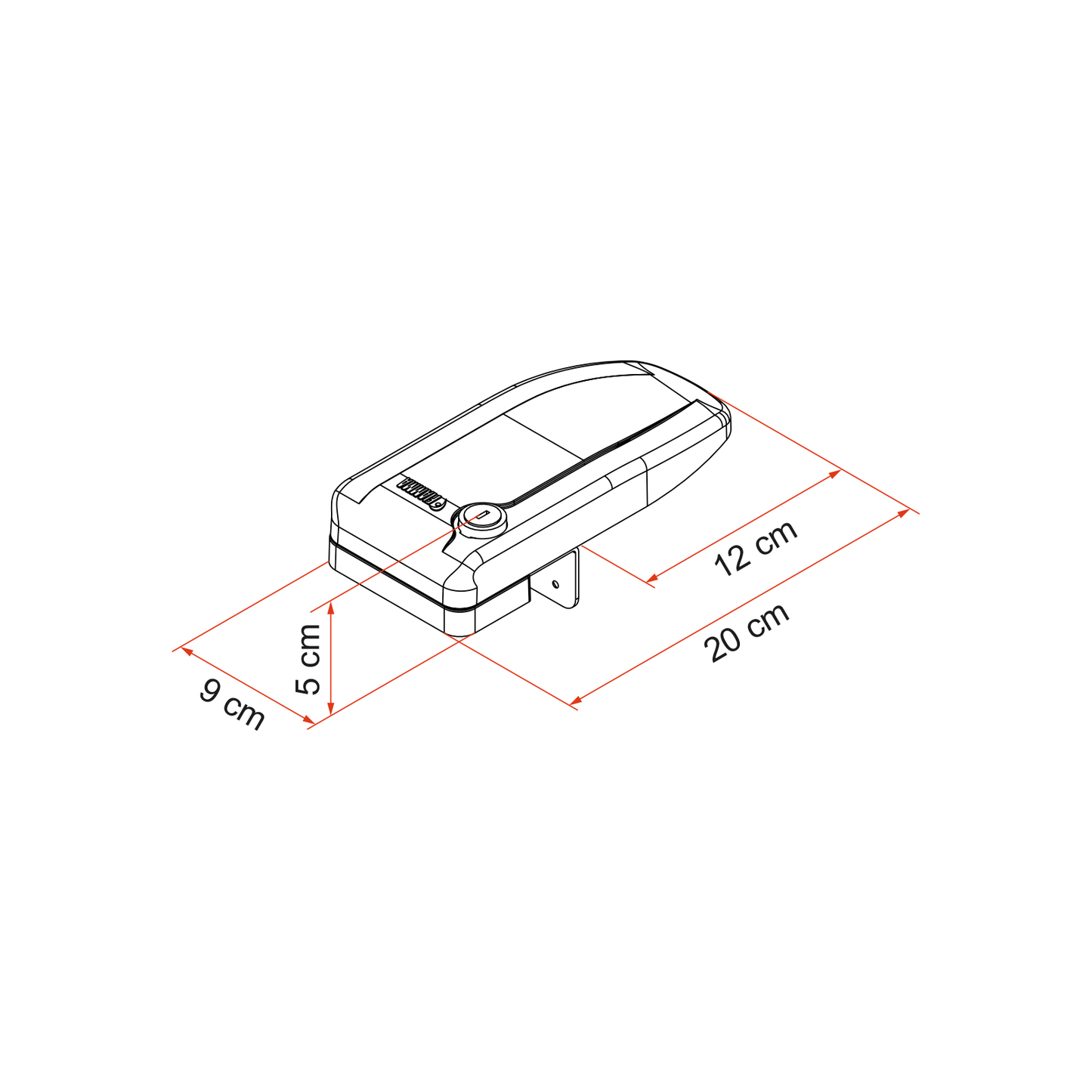 Fiamma Safe Door Magnum Frame -turvalukko valkoinen