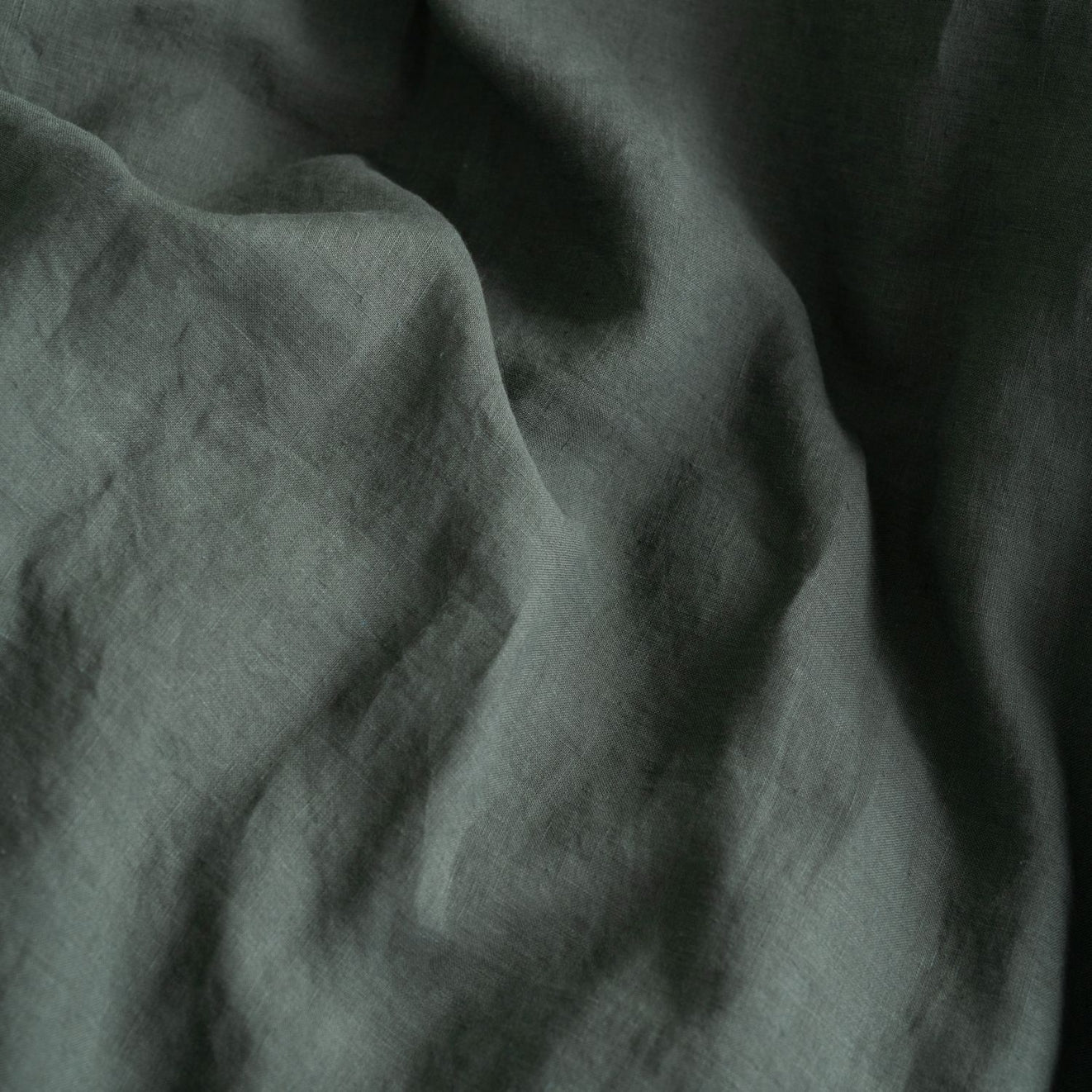 Pellava pussilakanasetti - Forest Green (Parivuode) - Linen Tales