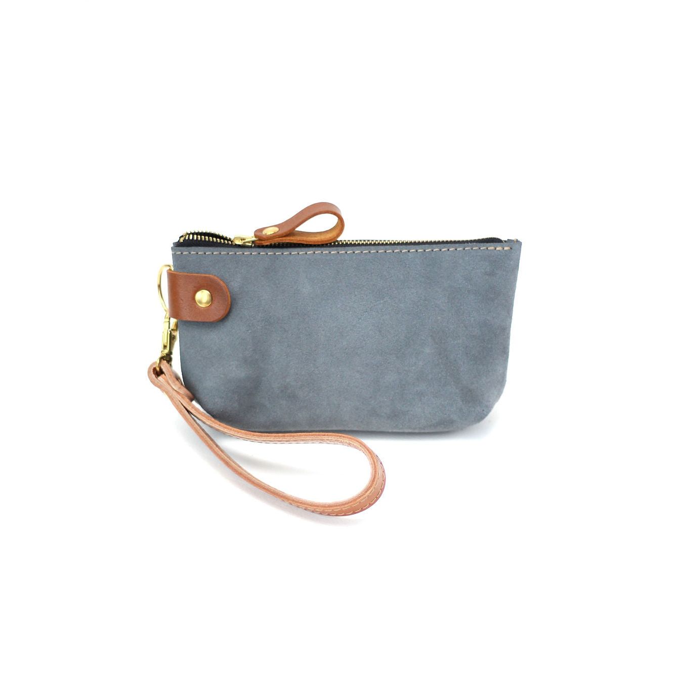 POUCH Wallet - Grey Suede