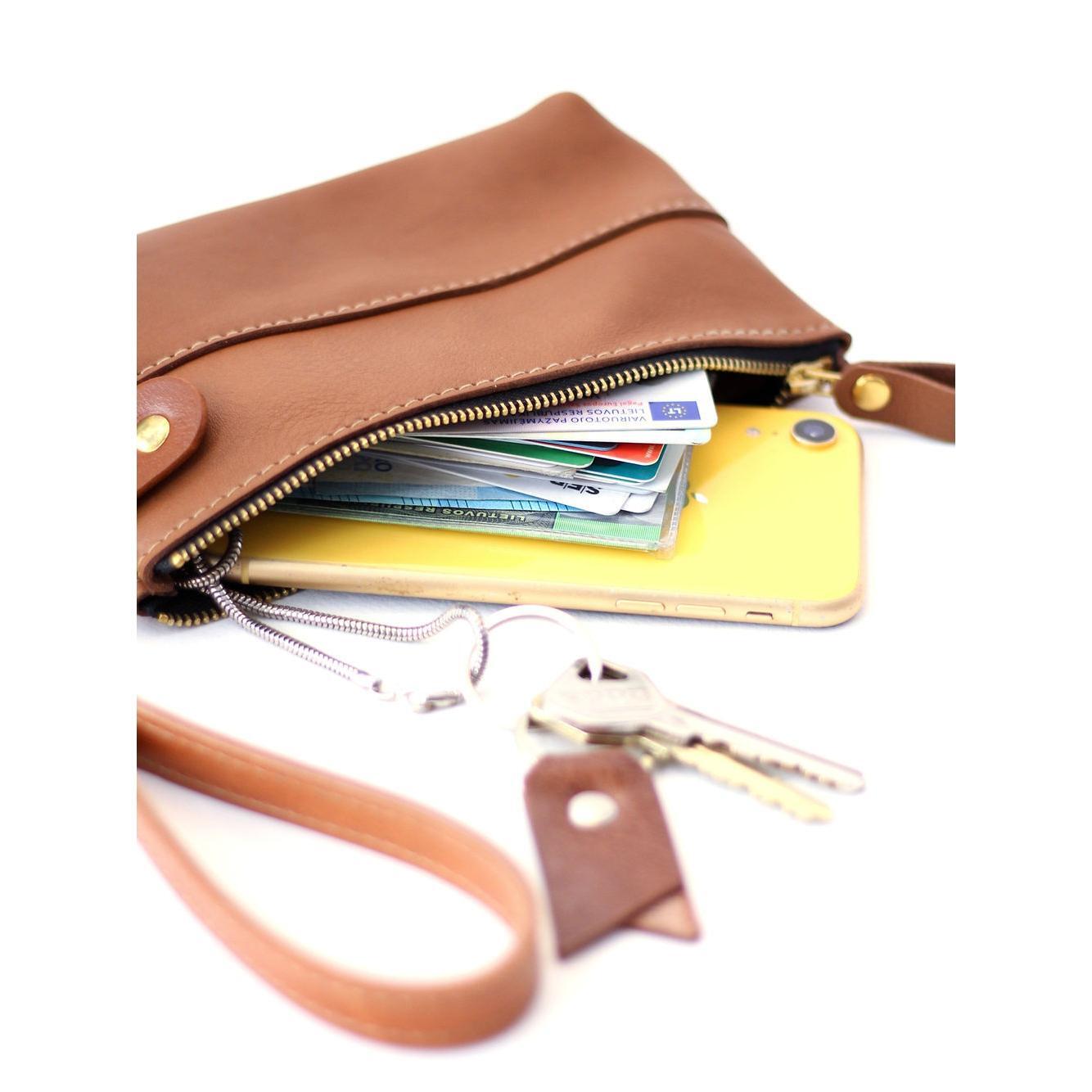 POUCH Wallet - Camel Brown Leather