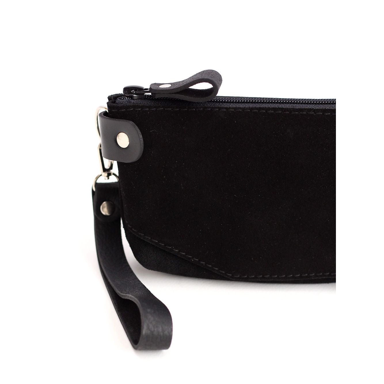 POUCH Wallet - Black Suede