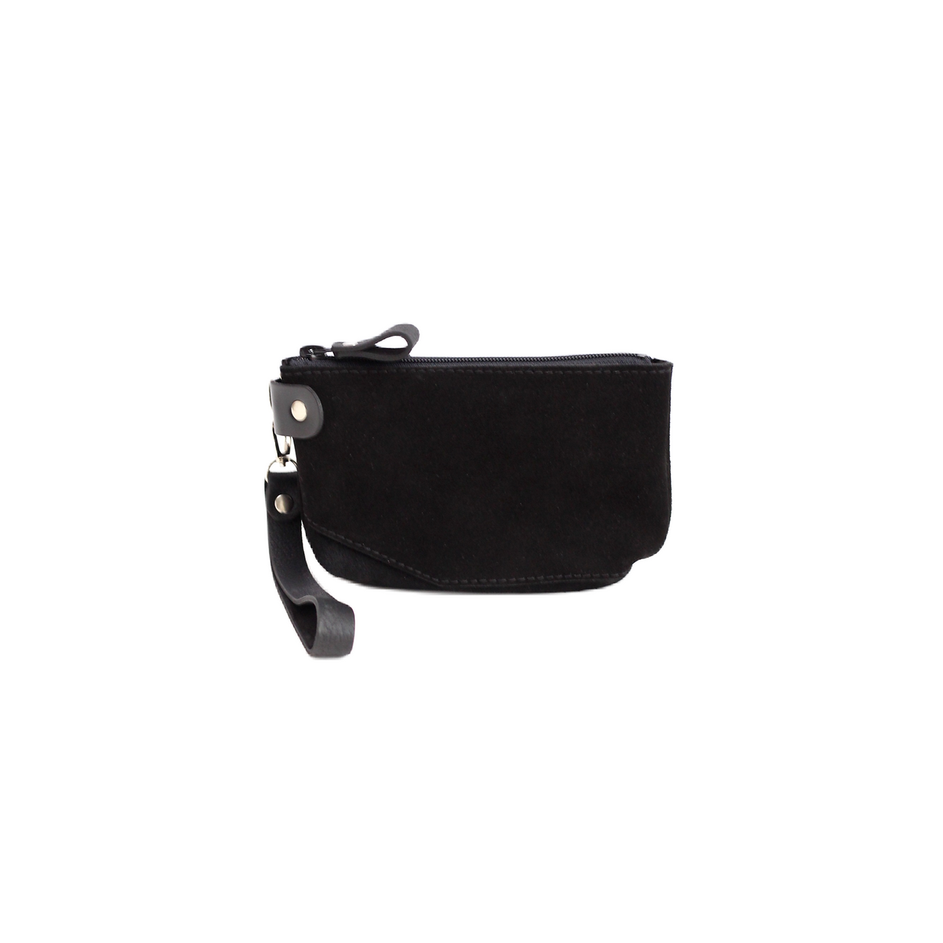 POUCH Wallet - Black Suede