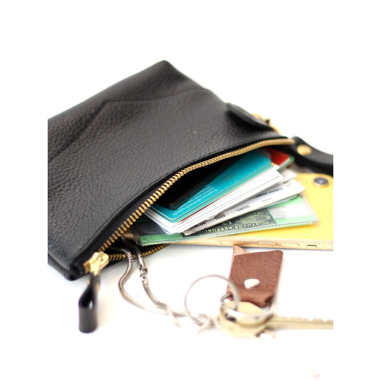POUCH Wallet - Black with Golden details