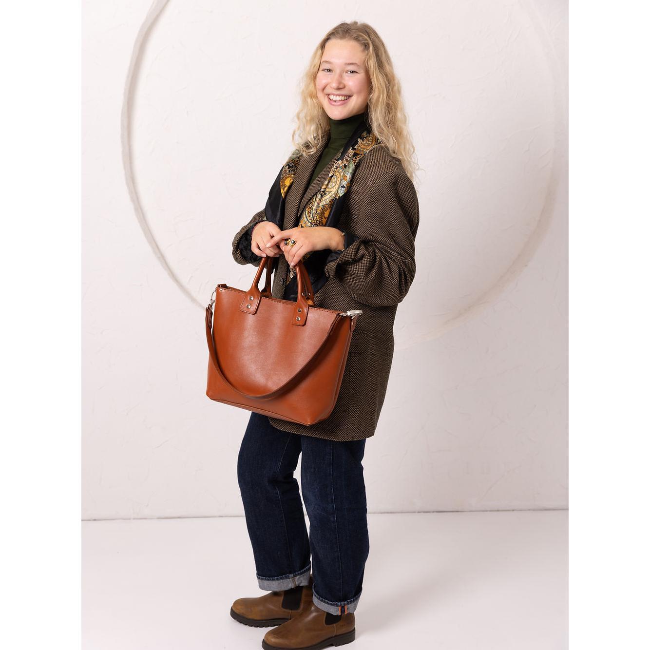MIGLE Leather Handbag - Ginger