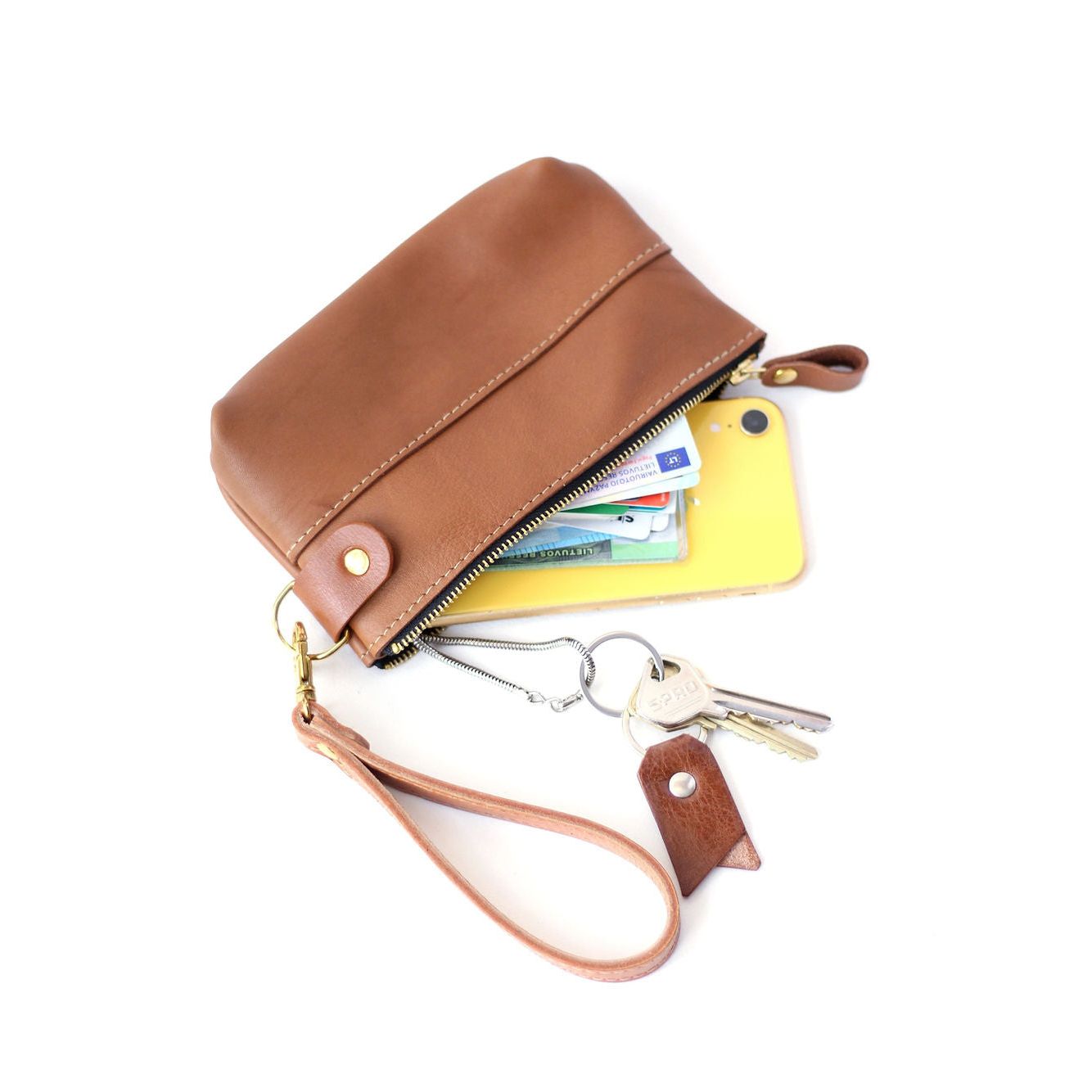 POUCH Wallet - Camel Brown Leather
