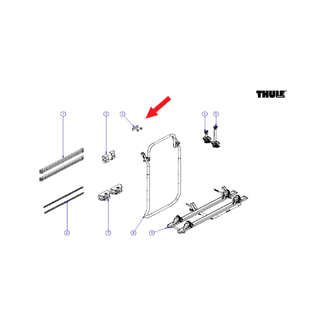 Thule kiinnityskiskon liitoskappale, 4 kpl | 1500603152 | 5415182046053 | Kotikauppa | Thule