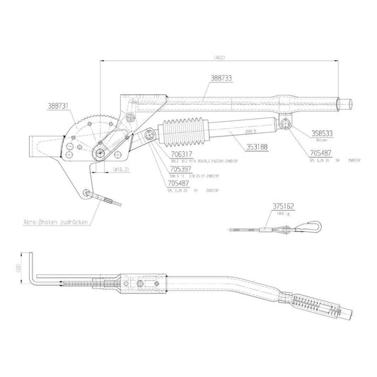 Käsijarrukahva 251/351vb AL-KO vb alkaen 10/1991