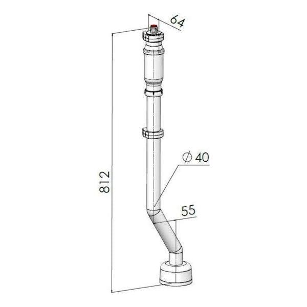 VESILUKKO PESUKONE FALUPLAST 40mm LATTIAPUTKELLA PP/TPE