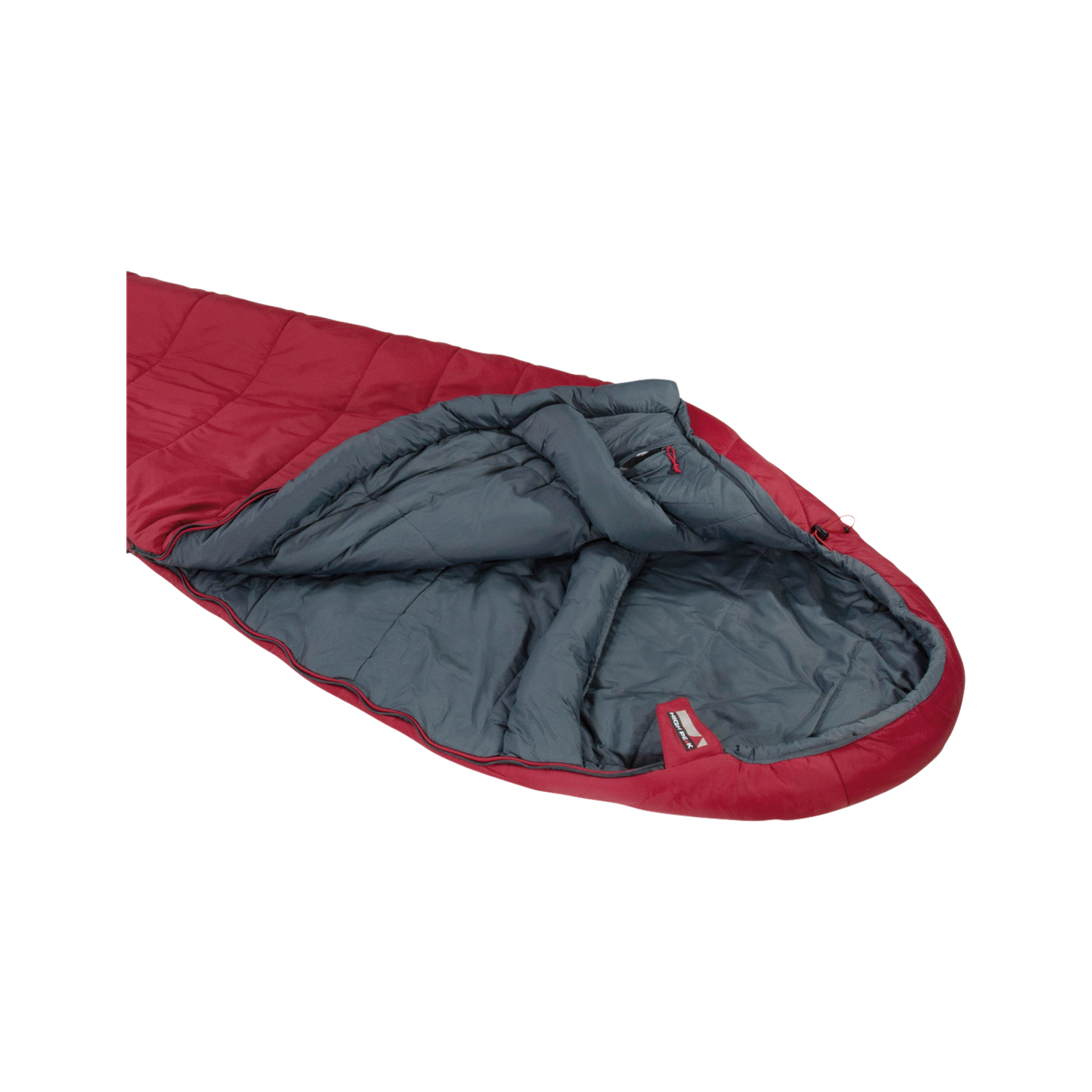 High Peak Hyperion 1 M muumiomakuupussi 210 x 80 cm tummanpunainen/harmaa