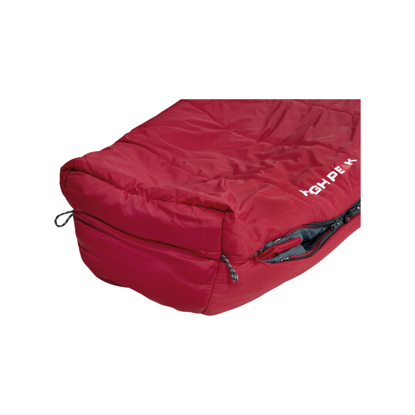 High Peak Hyperion 1 M muumiomakuupussi 210 x 80 cm tummanpunainen/harmaa