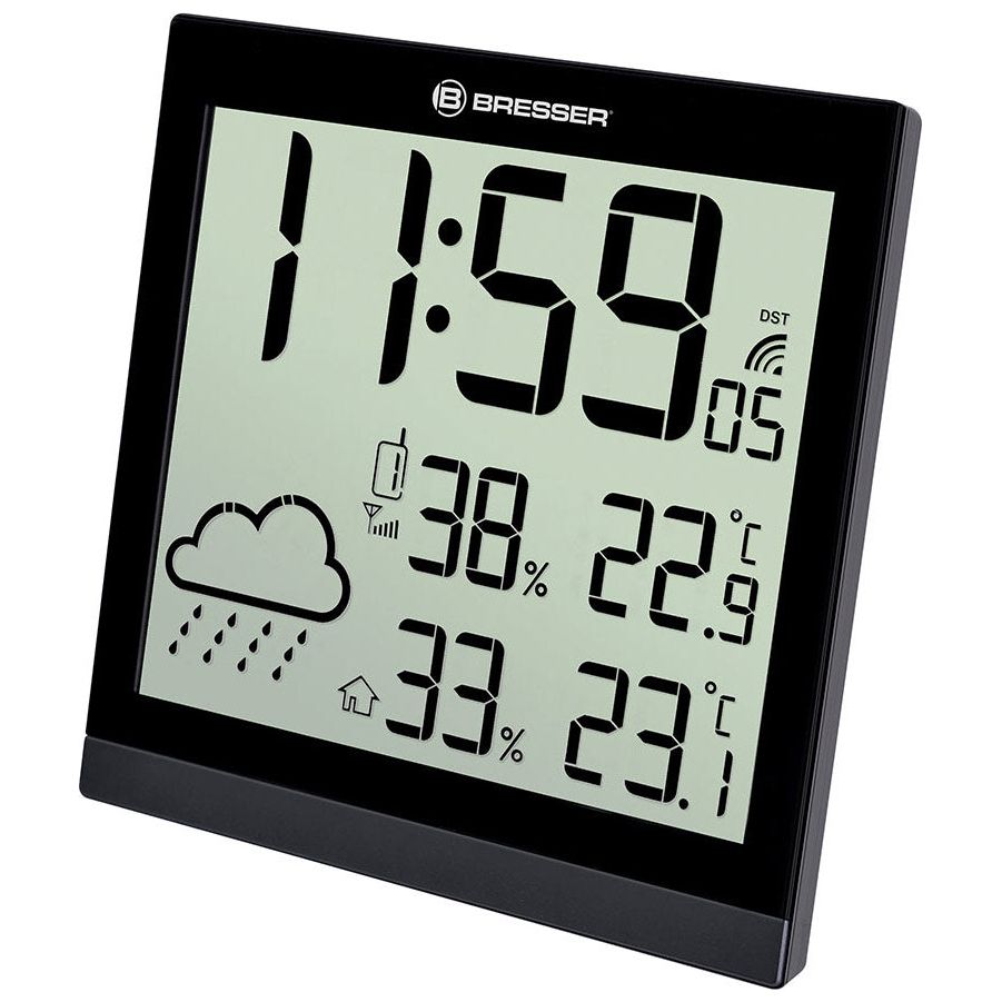 Bresser TemeoTrend JC LCD RC Sääasema (Seinäkello), musta | 73267 | 4007922032146 | Kotikauppa | Bresser
