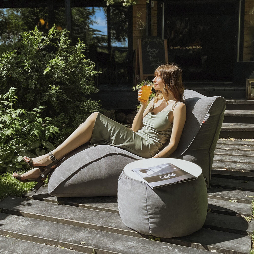 Säkkituoli Qubo™ Lounger Pebble POP FIT