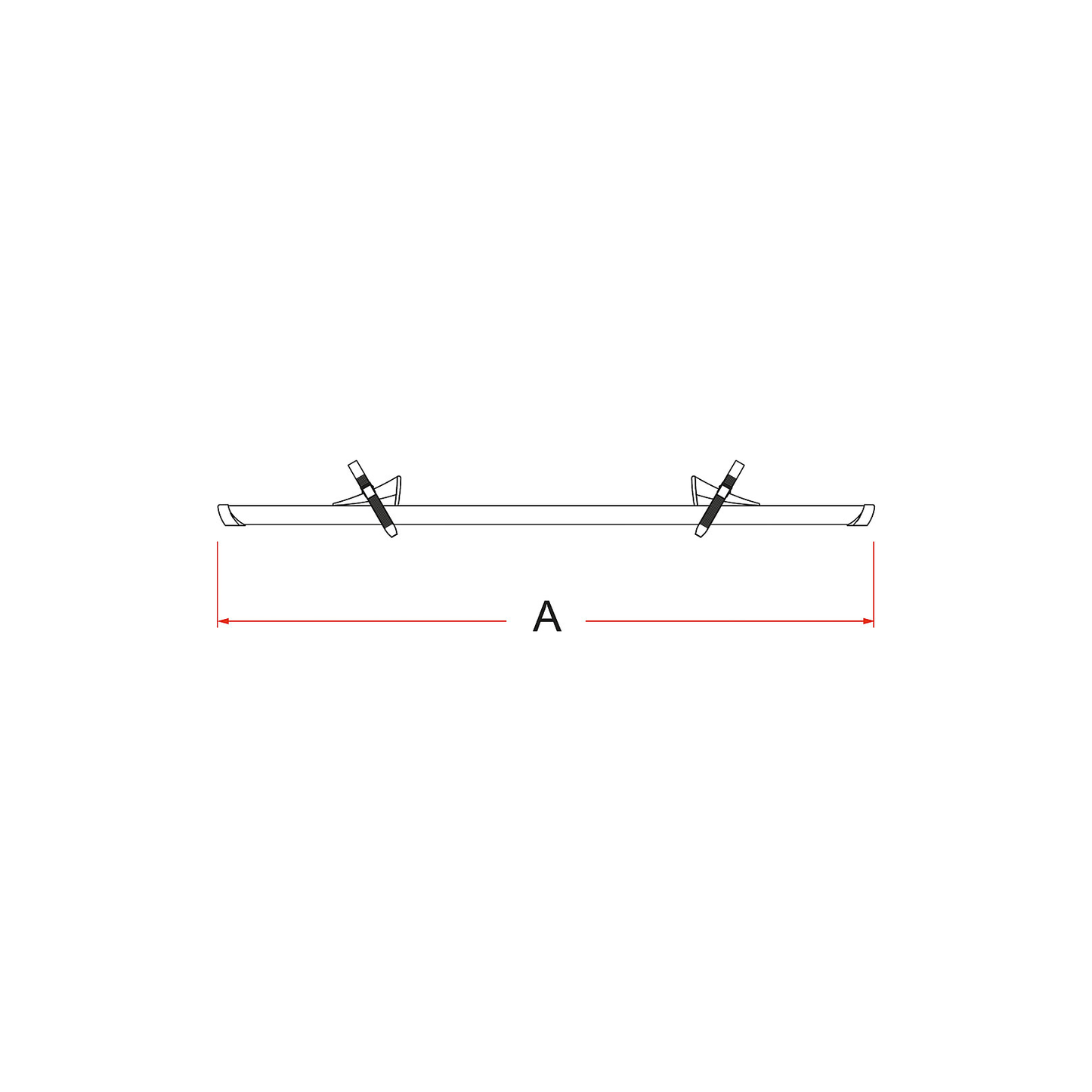 Fiamma Kit Rail Premium 48 - musta