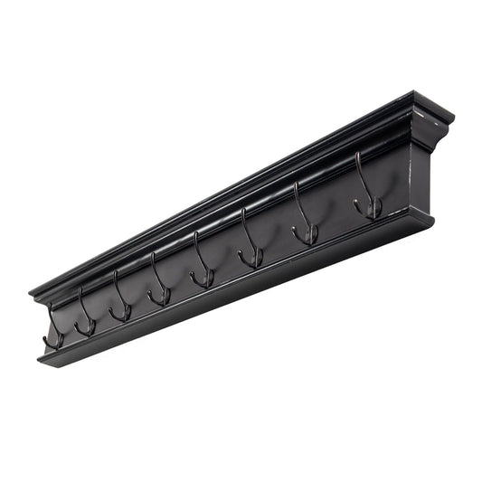 8 Koukku naulakko musta (Halifax) - Kotikauppa