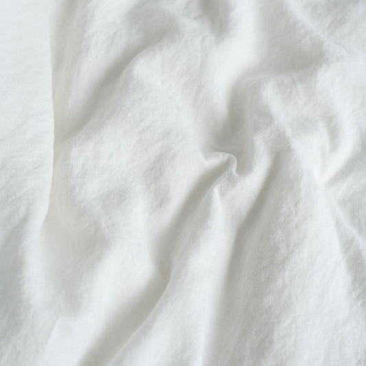 Pellavainen muotoonommeltu aluslakana White (Yhden hengen) - Linen Tales