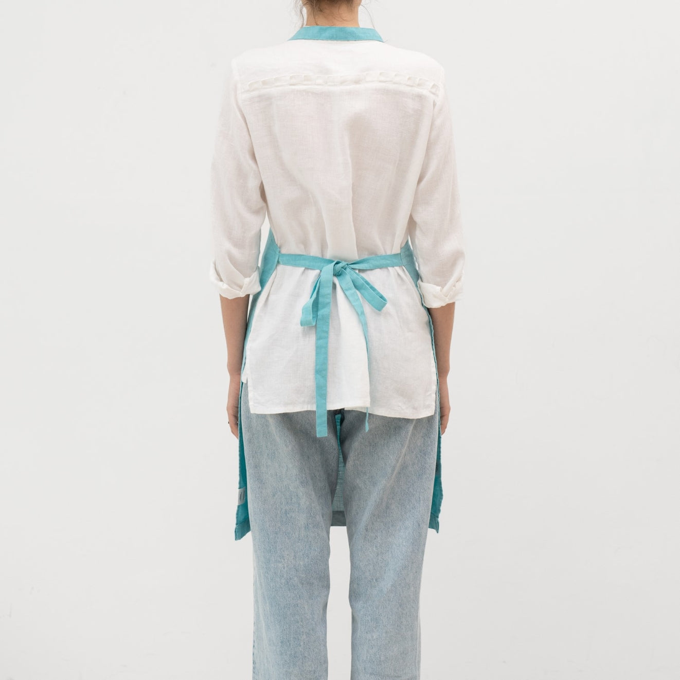 Esiliina kahdella etutaskulla Linen Tales - Coastal Blue
