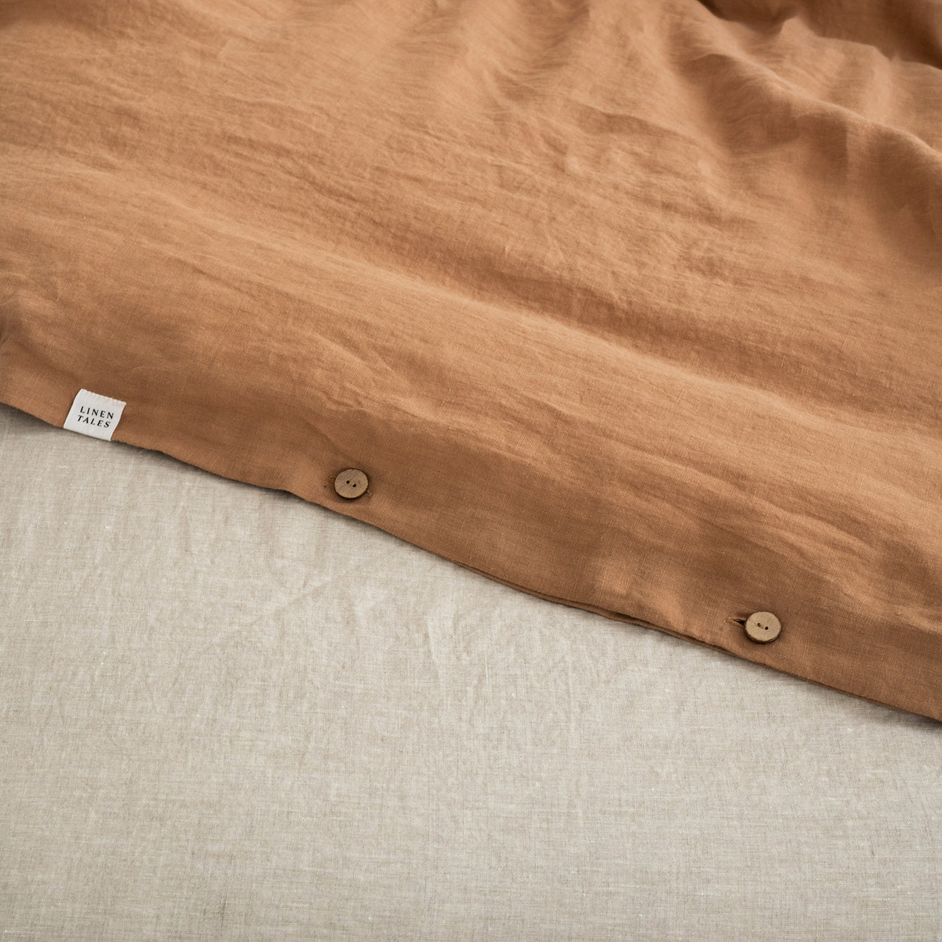Pellava pussilakanasetti - Camel (Parivuode) - Linen Tales