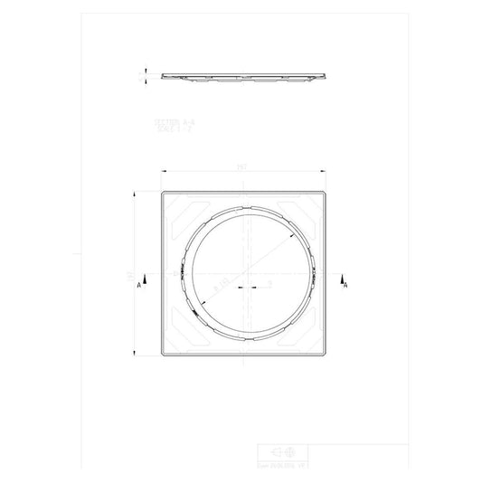 SÄÄDETTÄVÄ KEHYS VIESER 197x197 NELIÖKANNELLE RST