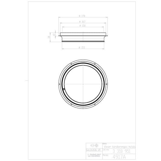 KOROKERENGAS VIESER 12mm MATALA