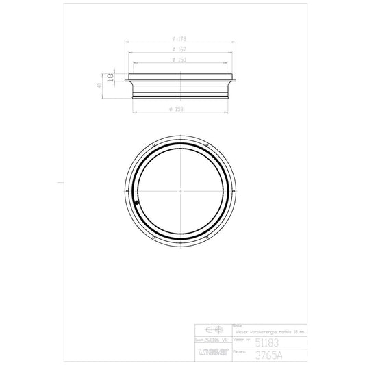 KOROKERENGAS VIESER 18mm MATALA