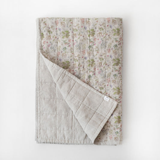 Pellavapeitto Botany 2 (200x220 cm) - Linen Tales