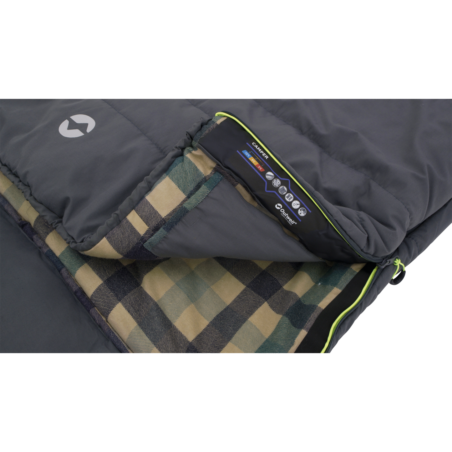 Outwell Camper huopa makuupussi 235 cm harmaa