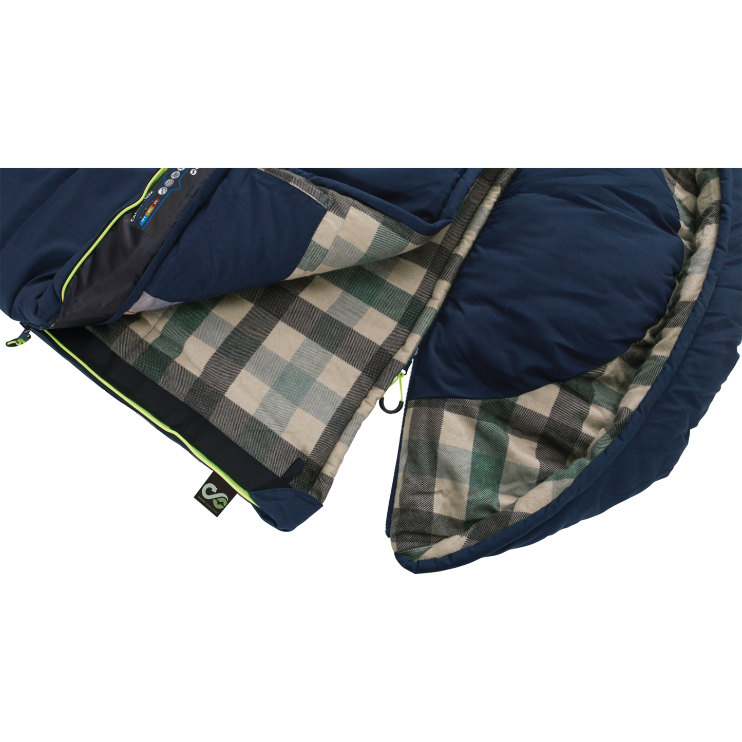 Outwell Camper Lux -peittomakuupussi 235 cm, vetoketju vasemmalla