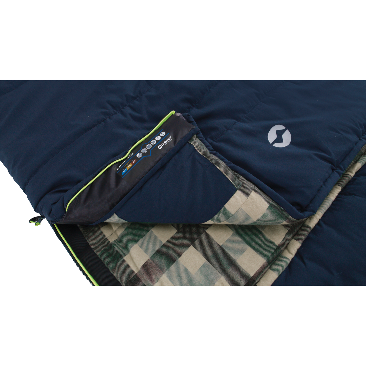 Outwell Camper Lux -peittomakuupussi 235 cm, vetoketju vasemmalla