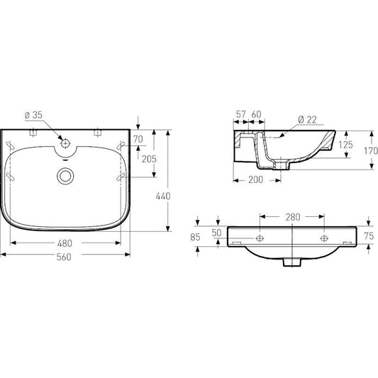 PESUALLAS IDO 1116501101 GLOW 560 NELIÖ 560x440mm