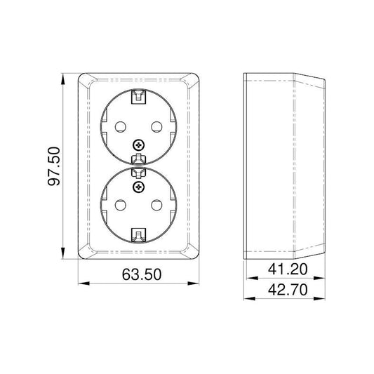 PISTORASIA PINTA OPAL 2S/16A/IP20 PPR MUSTA