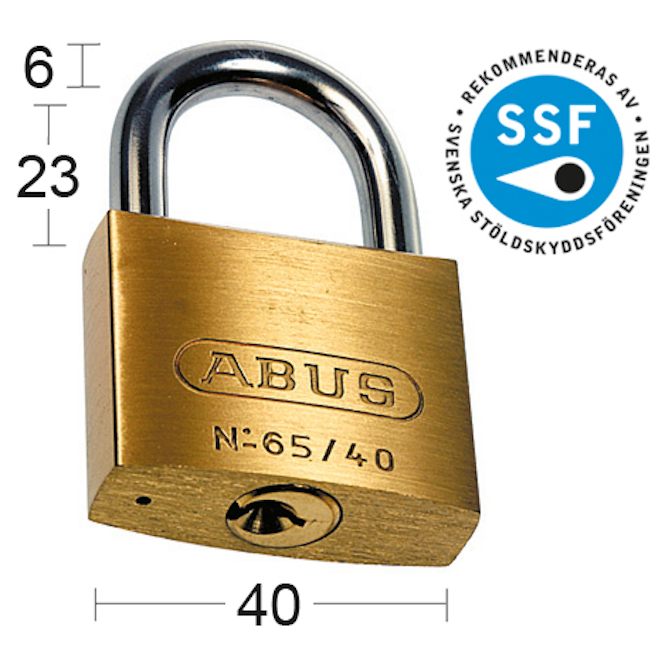 RIIPPULUKKO ABUS 65IB/40 LUOKKA 1