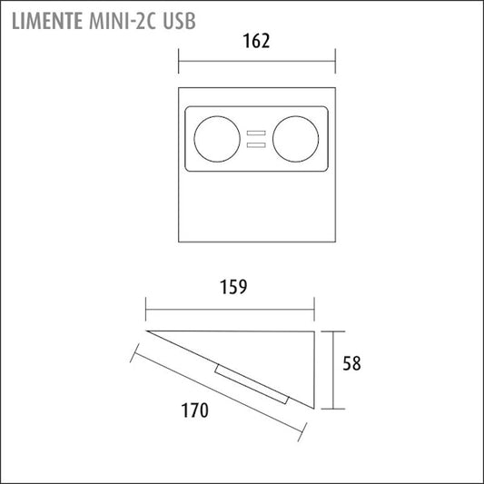 PISTORASIA USB MINI-2C USB S2/16A/IP20 PPR VALKOINEN
