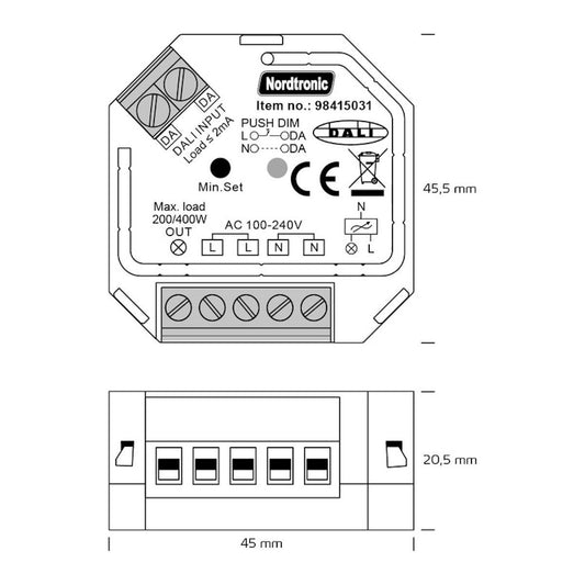 VALONSÄÄDIN BOX DIMMER DALI 400W 230 VAC